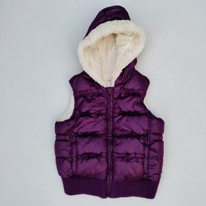 Old Navy Toddler Girls Size 3T Hooded Puffer Jacket / Winter Coat, Purple